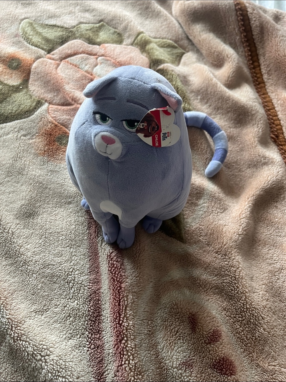Plush Blue Cat Stuffed Toy - Soft Round Cat Plush